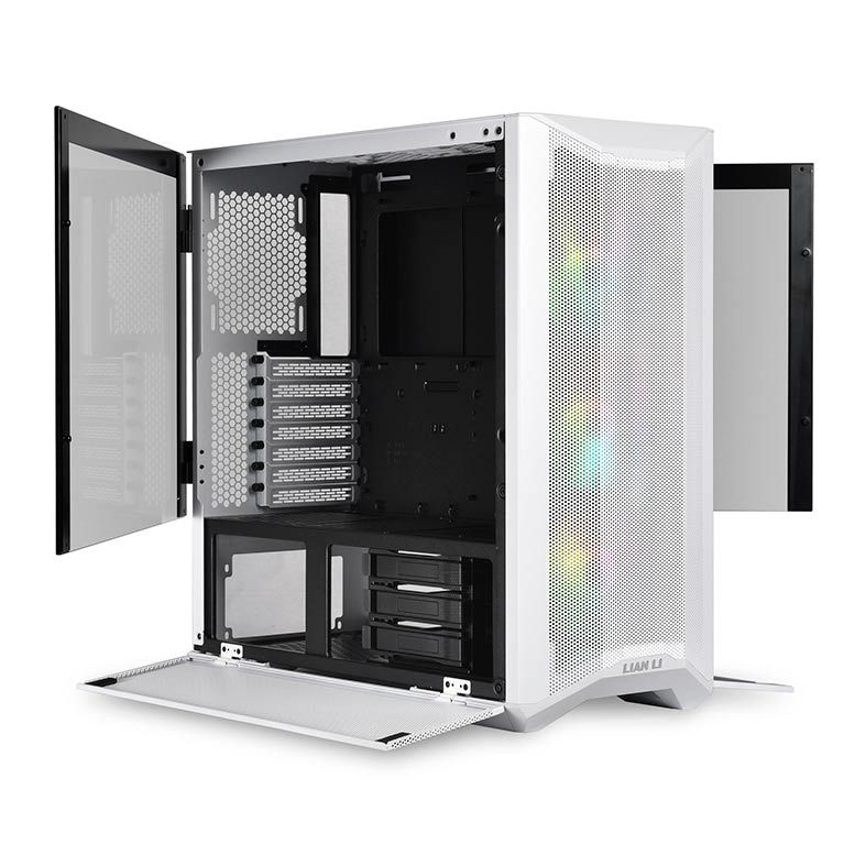 Gabinete Lian Li Lancool II Mesh RGB Laterais Vidro Branco, Lancool II Mesh RGB-W