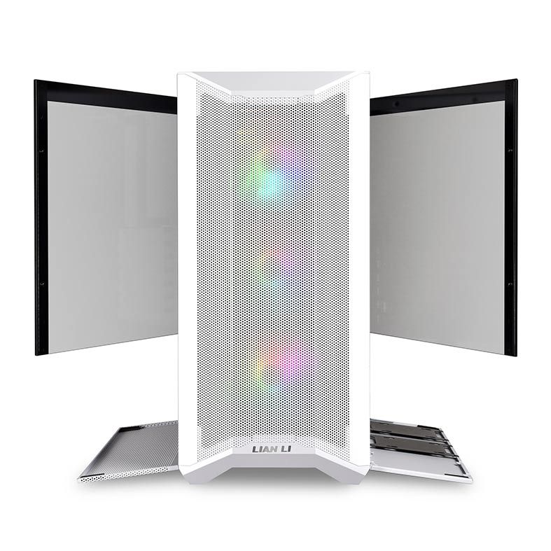 Gabinete Lian Li Lancool II Mesh RGB Laterais Vidro Branco, Lancool II Mesh RGB-W