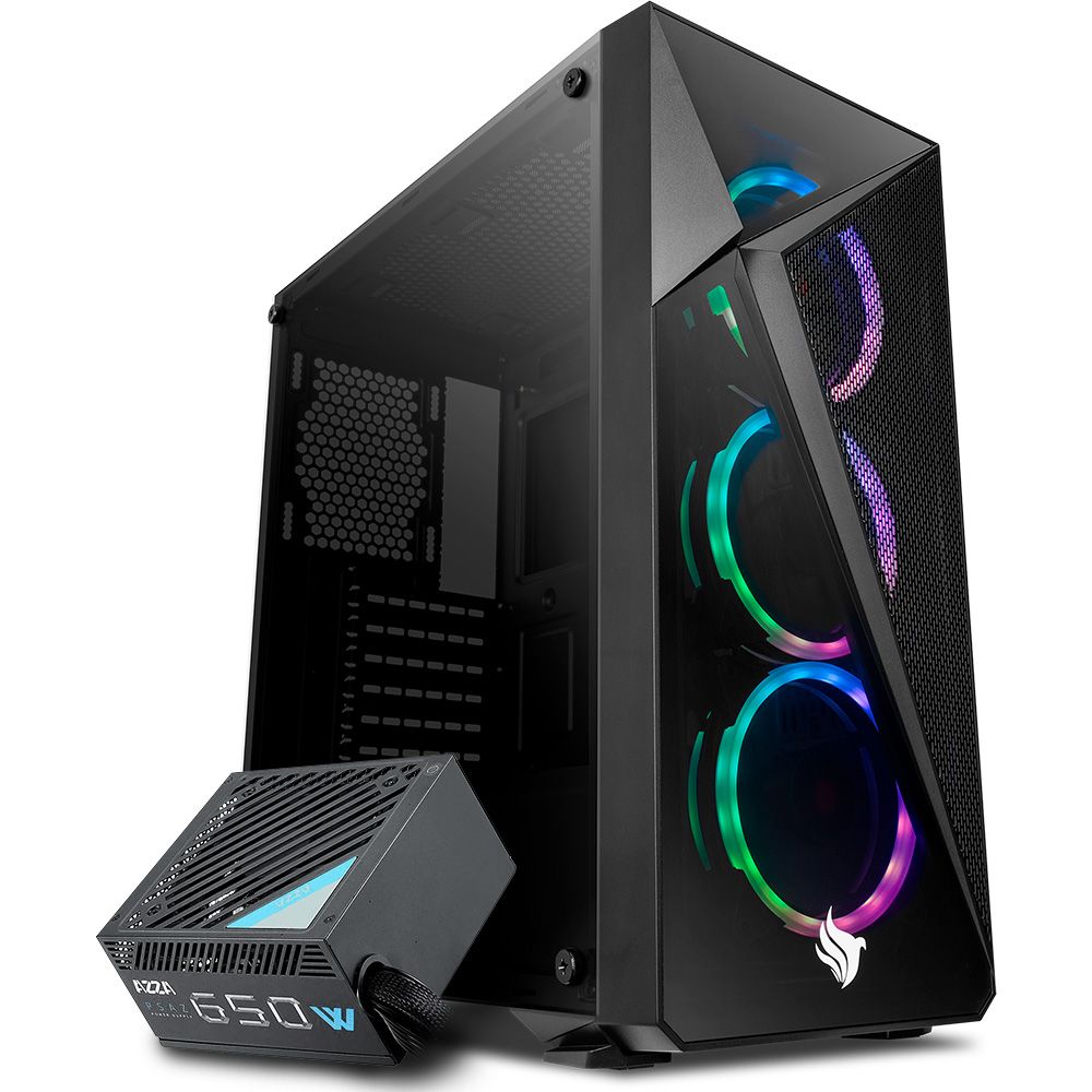 Pichau Kit Upgrade, Gabinete Gamer Pichau Lark + Fonte Azza 650W