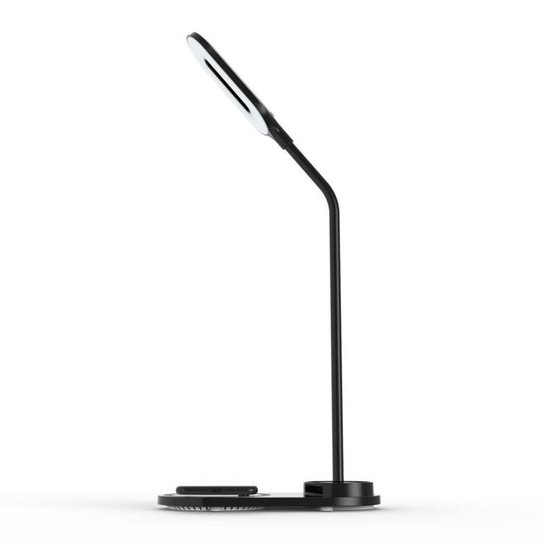 Luminaria Geonav Led Portatil e Carregador Qi por Inducao Preta, LBQIBK