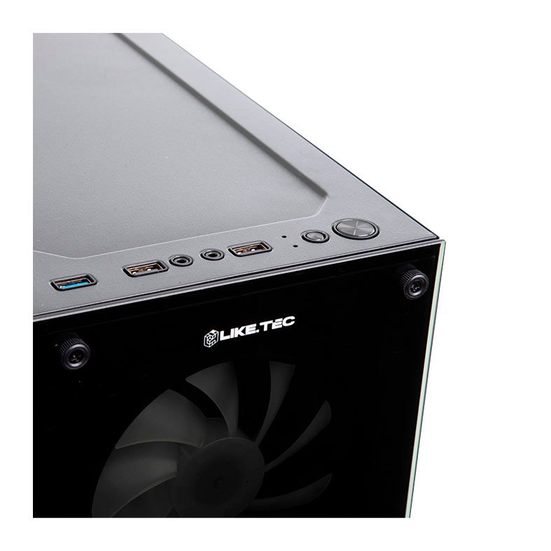 Gabinete Gamer Liketec Matrix, RGB, Mid-Tower, Lateral de Vidro, Com 3 Fans, Preto, LC-AT-MATRIX-2090