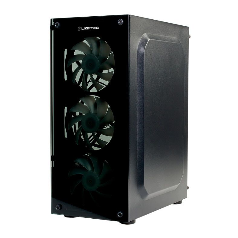 Gabinete Gamer Liketec Matrix, RGB, Mid-Tower, Lateral de Vidro, Com 3 Fans, Preto, LC-AT-MATRIX-2090