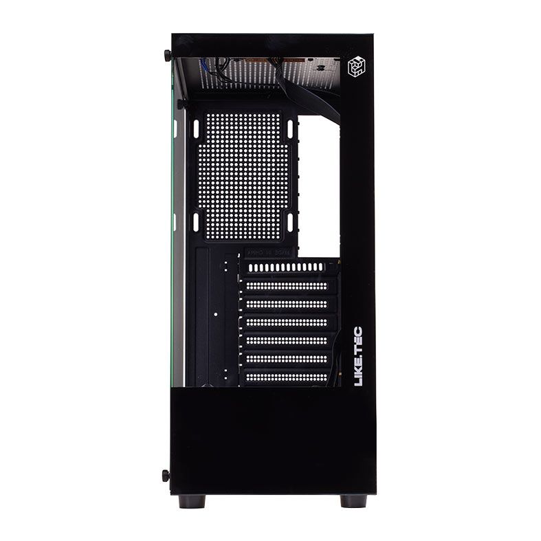 Gabinete Gamer Liketec Heydar Dark, Mid Tower, Lateral de Vidro, Preto, LC-CB-HEYDAR-2084