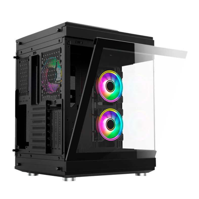 Gabinete Gamer Liketec Unreal Dark, Mid-Tower, Lateral De Vidro, Preto,  LC-CB3X2-UNREAL-2053