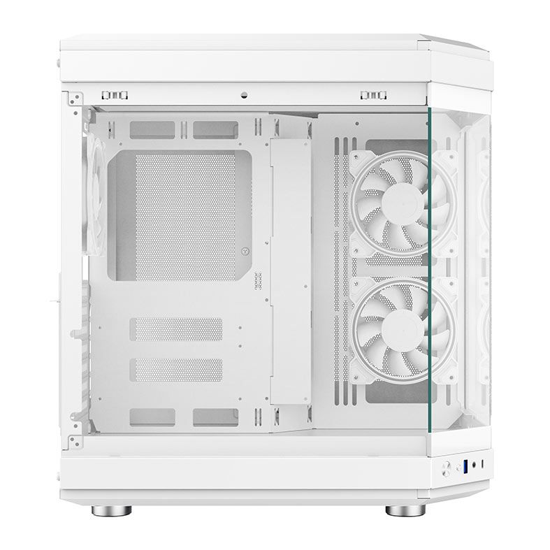 Gabinete Gamer Liketec Unreal Snow, Mid-Tower, Lateral De Vidro, Branco,  LC-CB3X2-UNREAL-2054