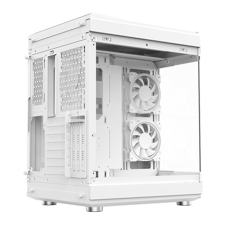 Gabinete Gamer Liketec Unreal Snow, Mid-Tower, Lateral De Vidro, Branco,  LC-CB3X2-UNREAL-2054