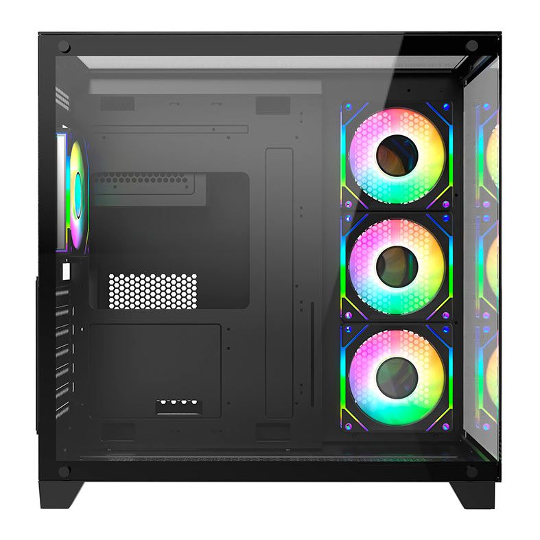 Gabinete Gamer Liketec Zeus Pro Glass, Mid Tower, Lateral de Vidro, Preto, LC-CB3X3-ZEUS-2089