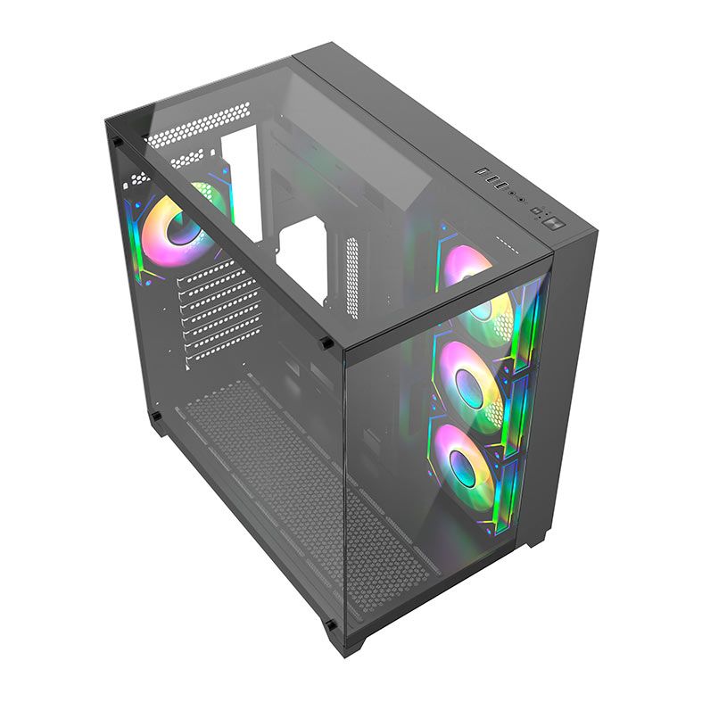 Gabinete Gamer Liketec Zeus Pro Glass, Mid Tower, Lateral de Vidro, Preto, LC-CB3X3-ZEUS-2089