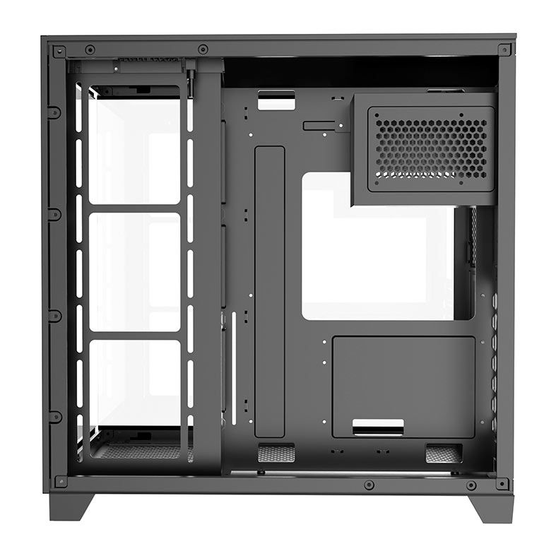 Gabinete Gamer Liketec Zeus Pro Glass, Mid Tower, Lateral de Vidro, Preto, LC-CB3X3-ZEUS-2089