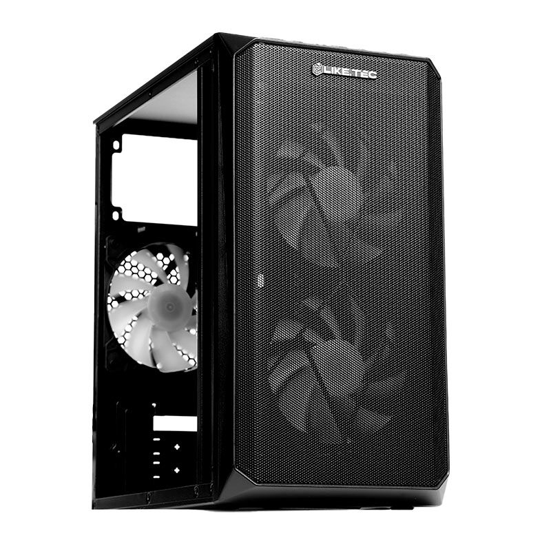 Gabinete Gamer Liketec Cycle Mesh Dark, Mid-Tower, Lateral De Acrilico, Preto, LC-MT-CYCLE-2047