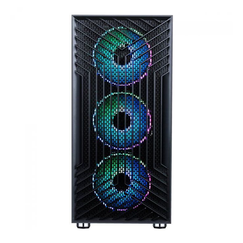 Gabinete Gamer Liketec Orbital Dark, RGB, Mid-Tower, Lateral De Vidro, Com 3 Fans, Preto, LC-MT-ORBITAL-2049