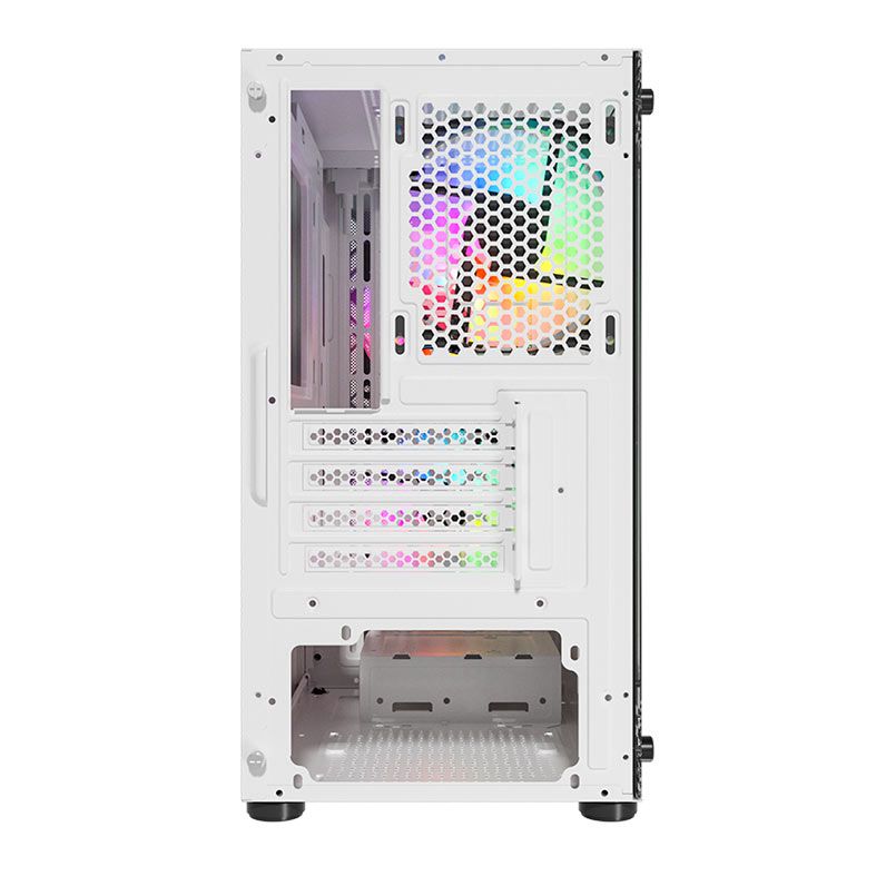 Gabinete Gamer Liketec Snow Revolution, RGB, Mid-Tower, Lateral De Vidro, Com 3 Fans, Branco, LC-MT-REVOLUTION-2052