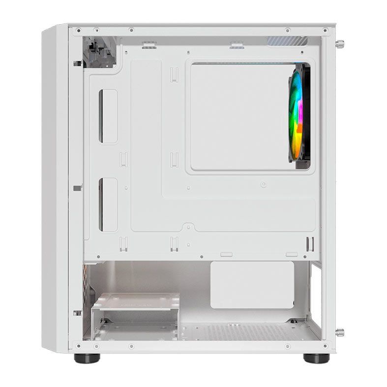 Gabinete Gamer Liketec Snow Revolution, RGB, Mid-Tower, Lateral De Vidro, Com 3 Fans, Branco, LC-MT-REVOLUTION-2052