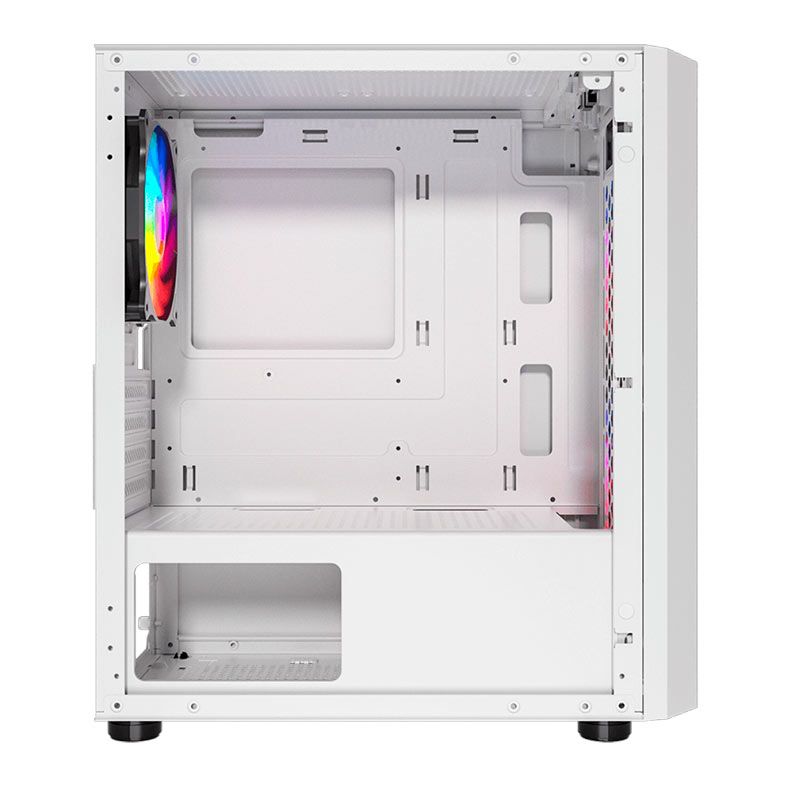 Gabinete Gamer Liketec Snow Revolution, RGB, Mid-Tower, Lateral De Vidro, Com 3 Fans, Branco, LC-MT-REVOLUTION-2052