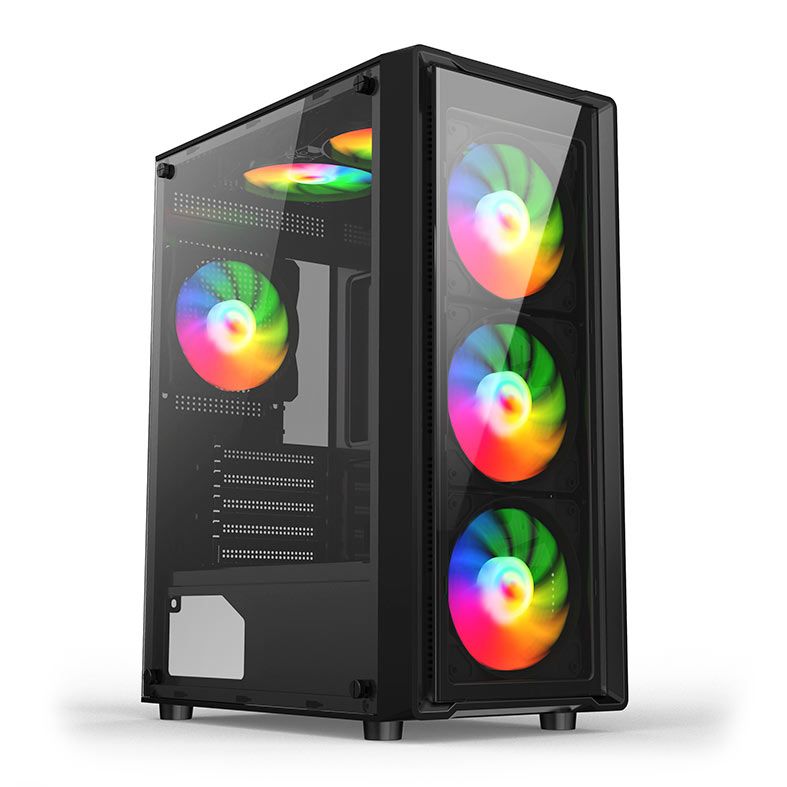 Gabinete Gamer Liketec Sigma Glass, RGB, Mid Tower, Lateral De Vidro, Com 3 Fans, Preto, LC-MT-SIGMA-2023