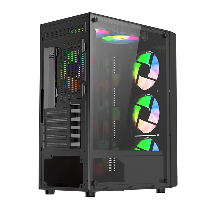 Gabinete Gamer Liketec Sigma Glass, RGB, Mid Tower, Lateral De Vidro, Com 3 Fans, Preto, LC-MT-SIGMA-2023