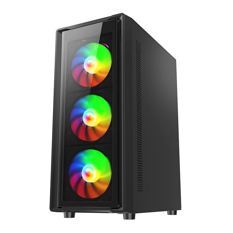 Gabinete Gamer Liketec Sigma Glass, RGB, Mid Tower, Lateral De Vidro, Com 3 Fans, Preto, LC-MT-SIGMA-2023