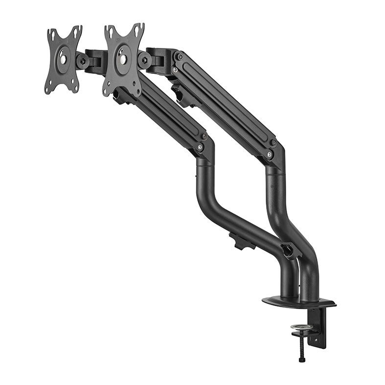 Suporte Articulado Para 2 Monitores Brateck LDT71 C024, 17 Pol. a 32 Pol., Preto, LDT71-C024