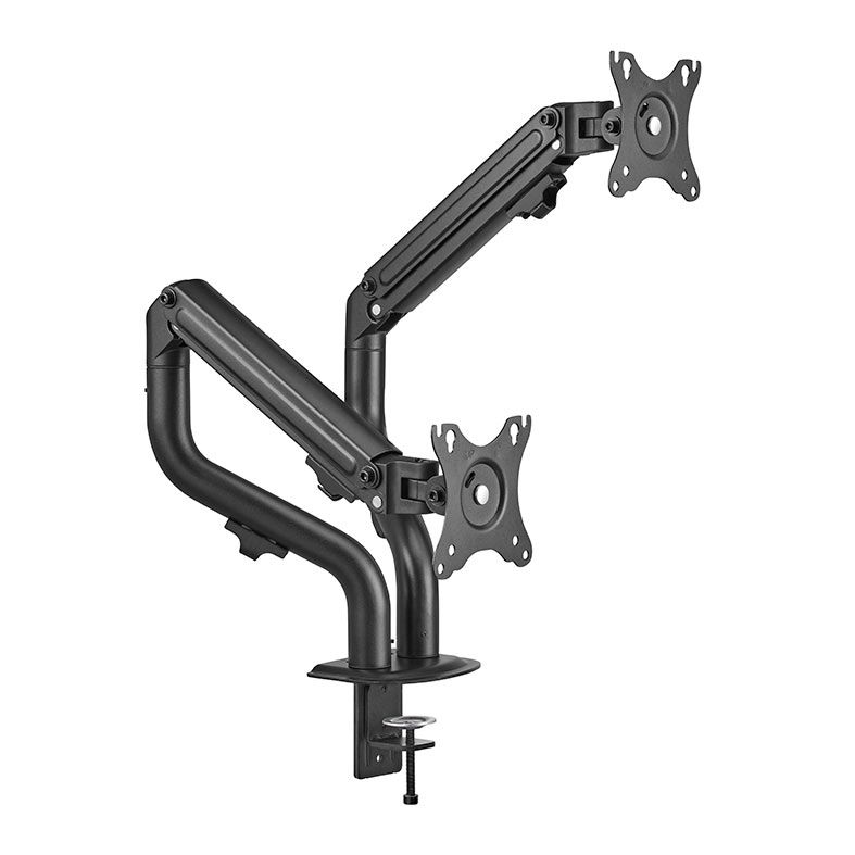 Suporte Articulado Para 2 Monitores Brateck LDT71 C024, 17 Pol. a 32 Pol., Preto, LDT71-C024