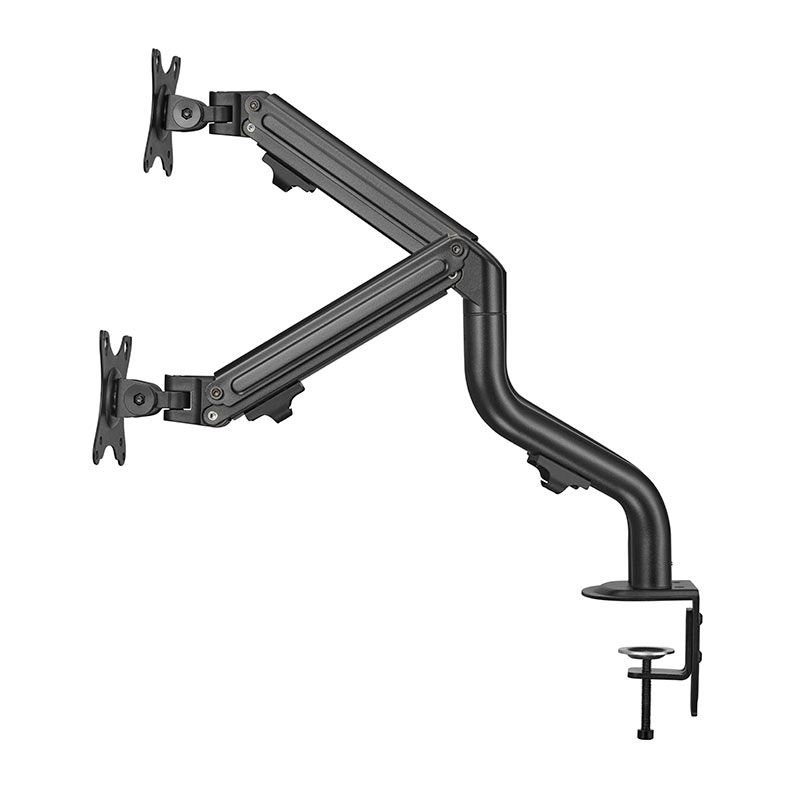 Suporte Articulado Para 2 Monitores Brateck LDT71 C024, 17 Pol. a 32 Pol., Preto, LDT71-C024