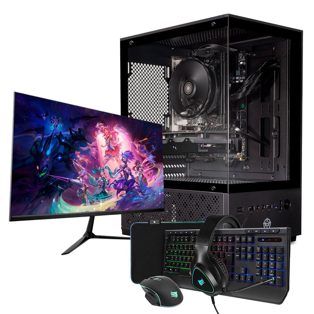 PC Gamer Completo Pichau Atena IV, Intel i5-10400F, GeForce RTX 2060 Super 8GB, 16GB DDR4, SSD M.2 480GB + Monitor + Kit Periféricos
