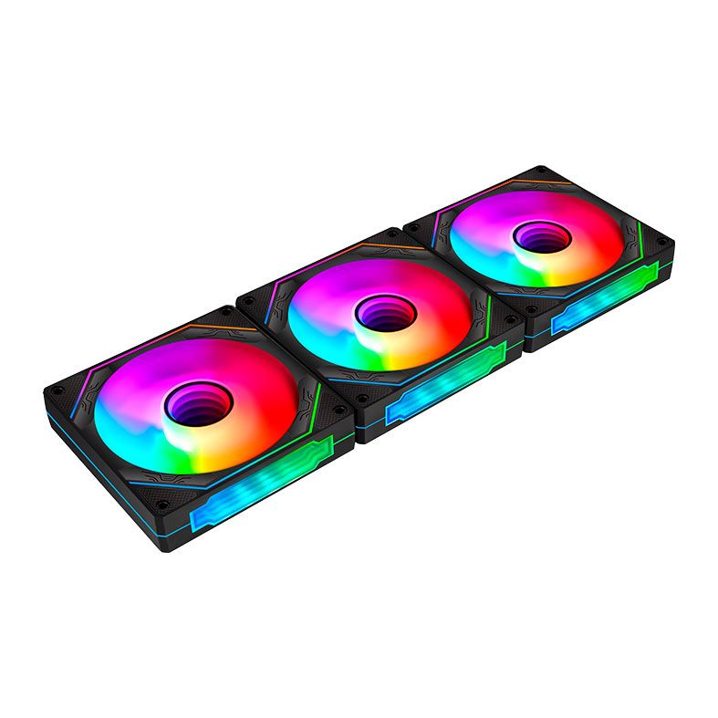 Kit Ventoinhas LikeTec Enigma Dark, ARGB, 3x120mm, Preto, LF-KITARGB-ENIGMA-2079