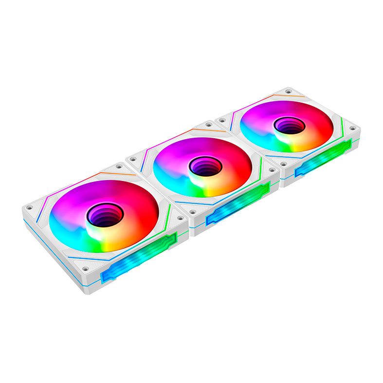 Kit Ventoinhas LikeTec Enigma Snow, ARGB, 3x120mm, Branco, LF-KITARGB-ENIGMA-2080