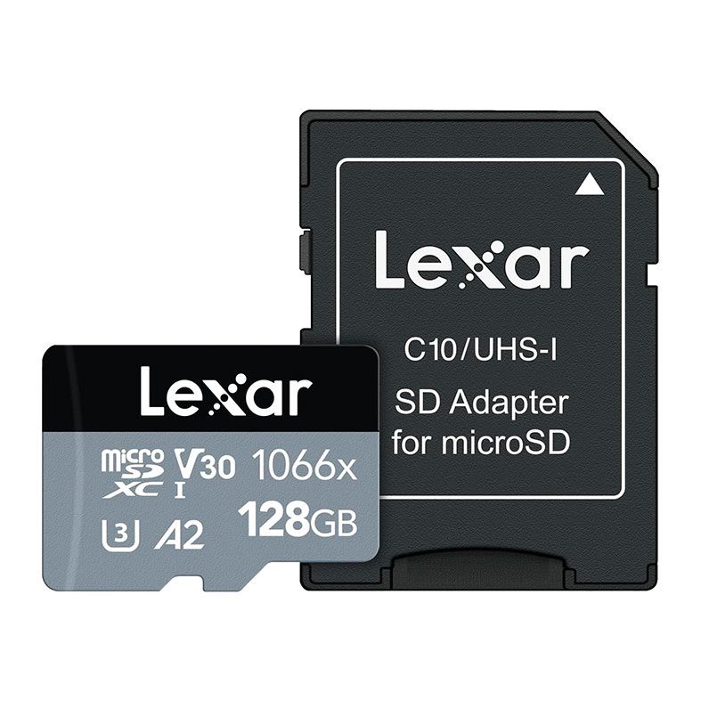 Cartao de Memoria Lexar Professional 1066x Silver Series, 128GB, MicroSDXC UHS-I + Adaptador, LMS1066128G-BNANU