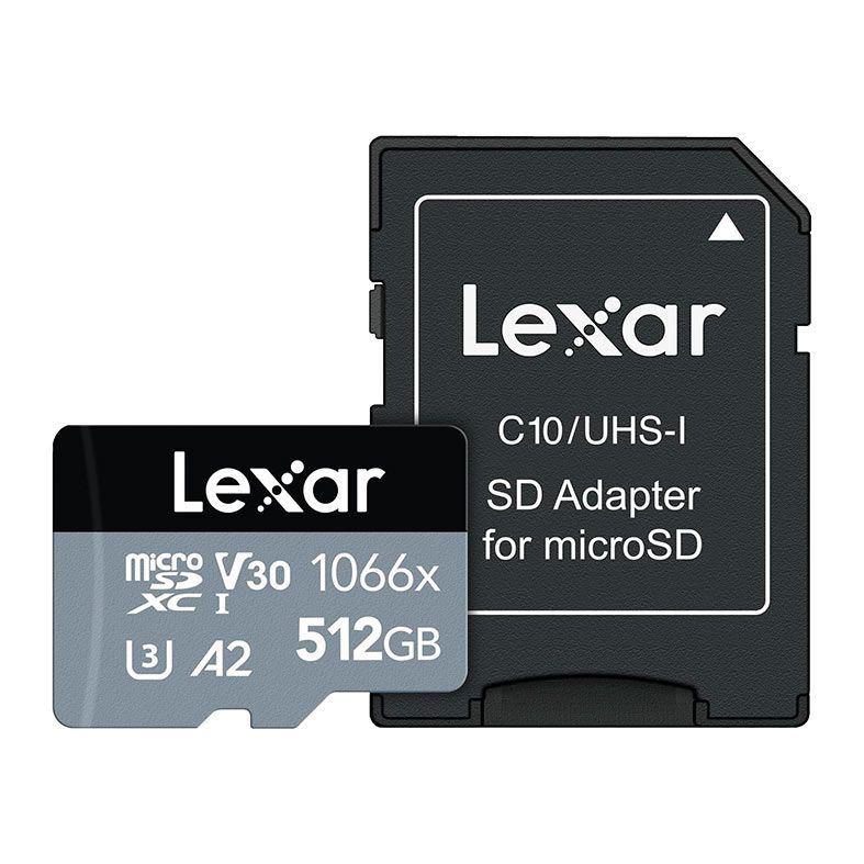 Cartao de Memoria Lexar Professional Silver Series, 512GB, MicroSDXC UHS-I + Adaptador, LMS1066512G-BNANU