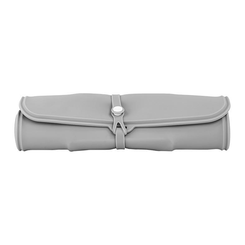 Comedouro de Silicone Lopetudos RollUpBowl1, Cinza, LP-CMSL-DP