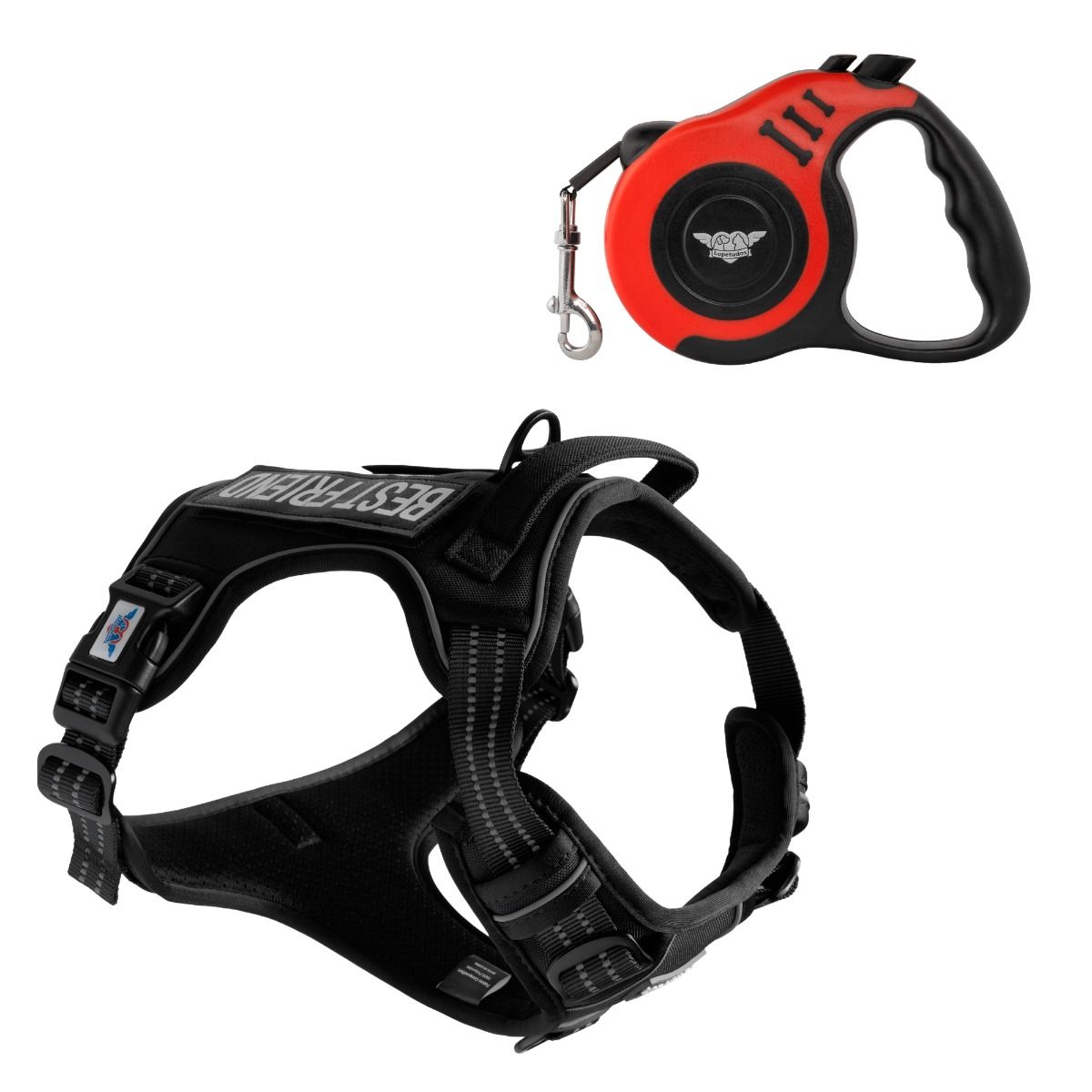 Kit Passeio EliteGear1 P preto, FreeRide1 3m vermelho