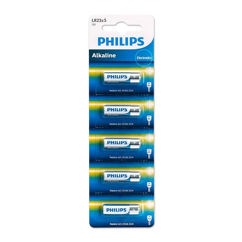 Bateria Alcalina Philips 12v com 5 Unidades, LR23P5B/97