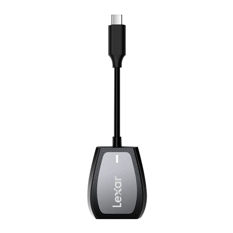Leitor De Cartao De Memoria Lexar Pro, Dual-Slot, USB-C 3.2, SD/MicroSD UHS-II, Preto, LRW470U-RNHNU
