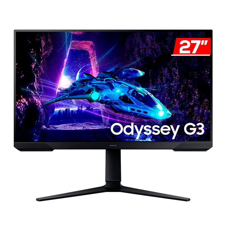Monitor Gamer Samsung Odyssey G3, 27 Pol, VA, FHD, 1ms, 180Hz, FreeSync, HDMI/DP, LS27DG300ELXZD
