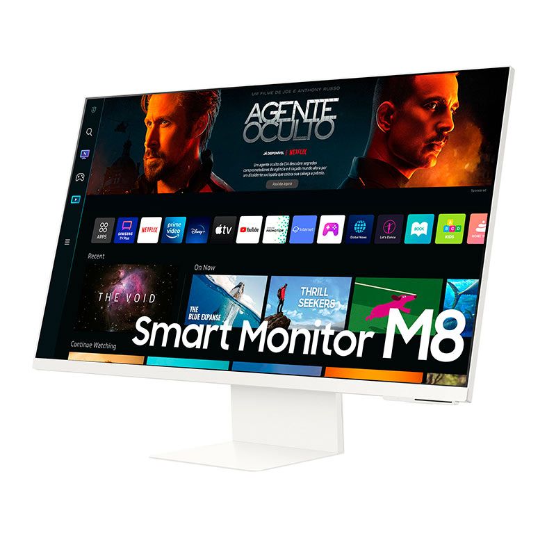 Monitor Smart Samsung M8, 32 Pol., VA, UHD, 4ms, 60Hz, USB, Branco, LS32BM801ULXZD