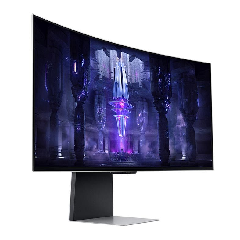 Monitor Gamer Samsung Odyssey OLED G8, 34 Pol, Curvo, WQHD, 0,1ms, 175Hz, FreeSync Premium PRO, Mini DP/ Micro HDMI, LS34BG850SLXZD