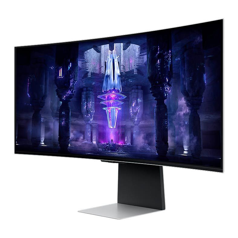 Monitor Gamer Samsung Odyssey OLED G8, 34 Pol, Curvo, WQHD, 0,1ms, 175Hz, FreeSync Premium PRO, Mini DP/ Micro HDMI, LS34BG850SLXZD