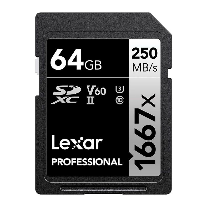Cartao de Memoria Lexar Professional Silver Series, 64GB, SDXC UHS-II, LSD64GCBNA1667