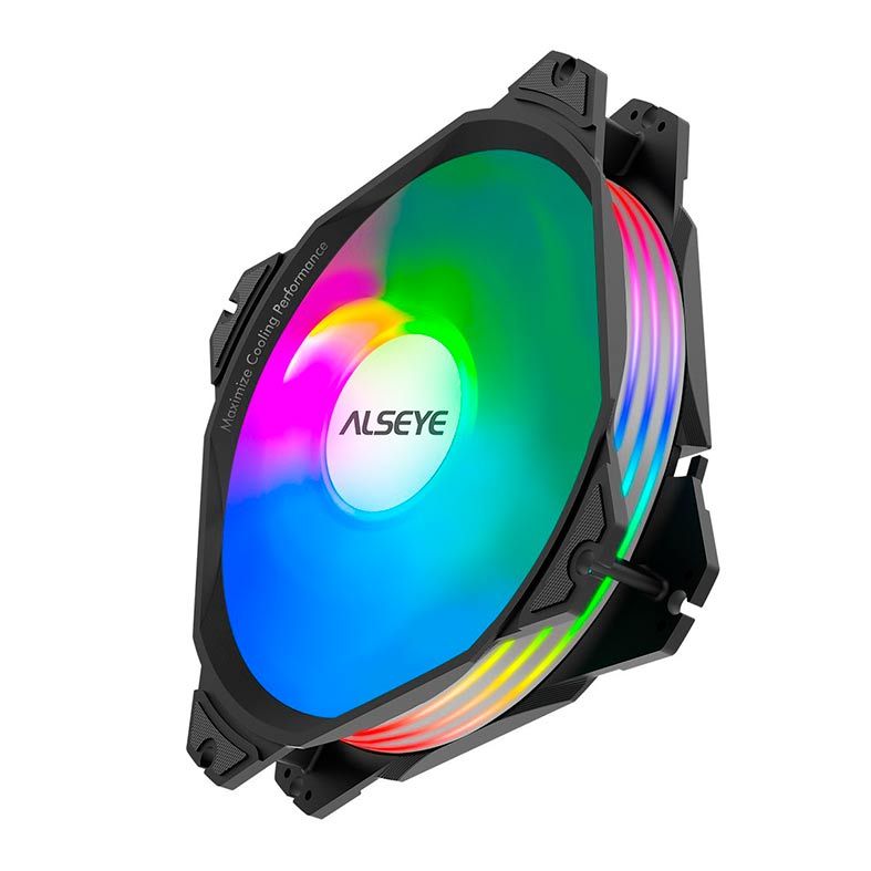 KIT Ventoinhas Alseye Max Series M120-P Black RGB 3x120mm, M120-P-BLACK-3xFANS
