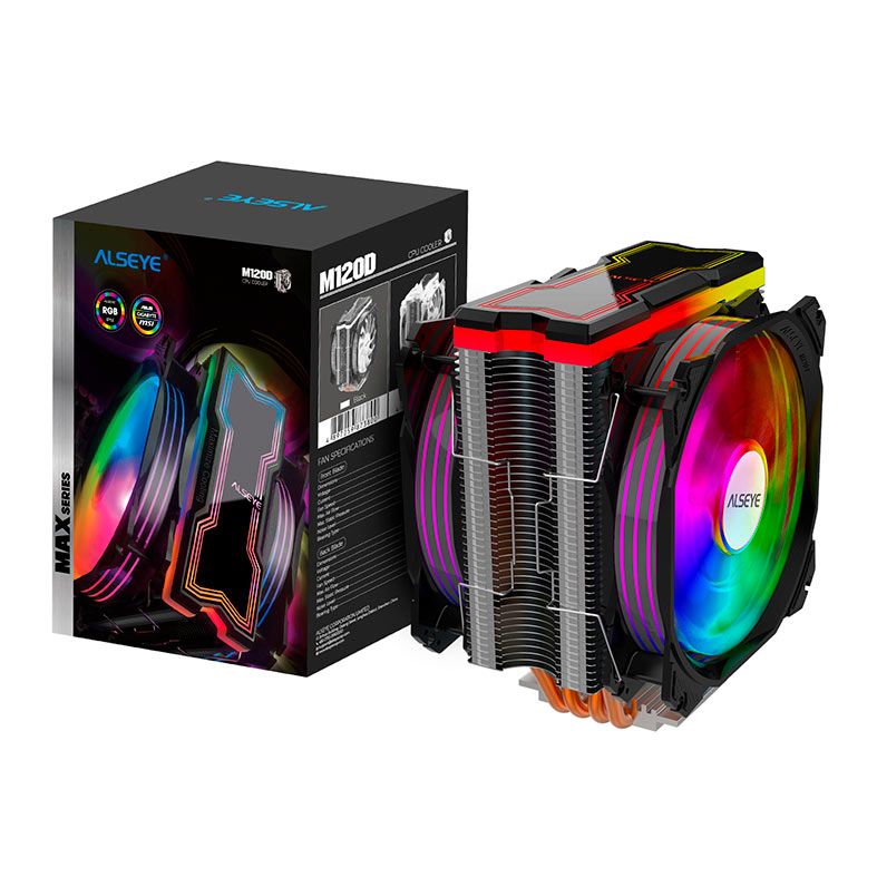 Cooler Para Processador Alseye M120D-B, ARGB, 120mm, M120D-B