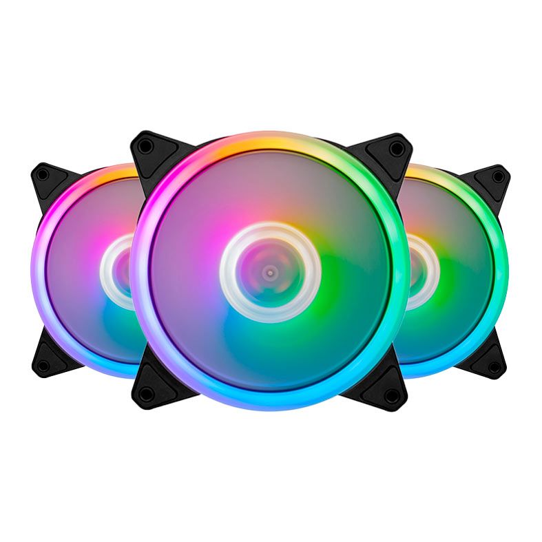 Kit Ventoinhas 1STPlayer Firemoon M1, 3x120mm, RGB, M1RGB