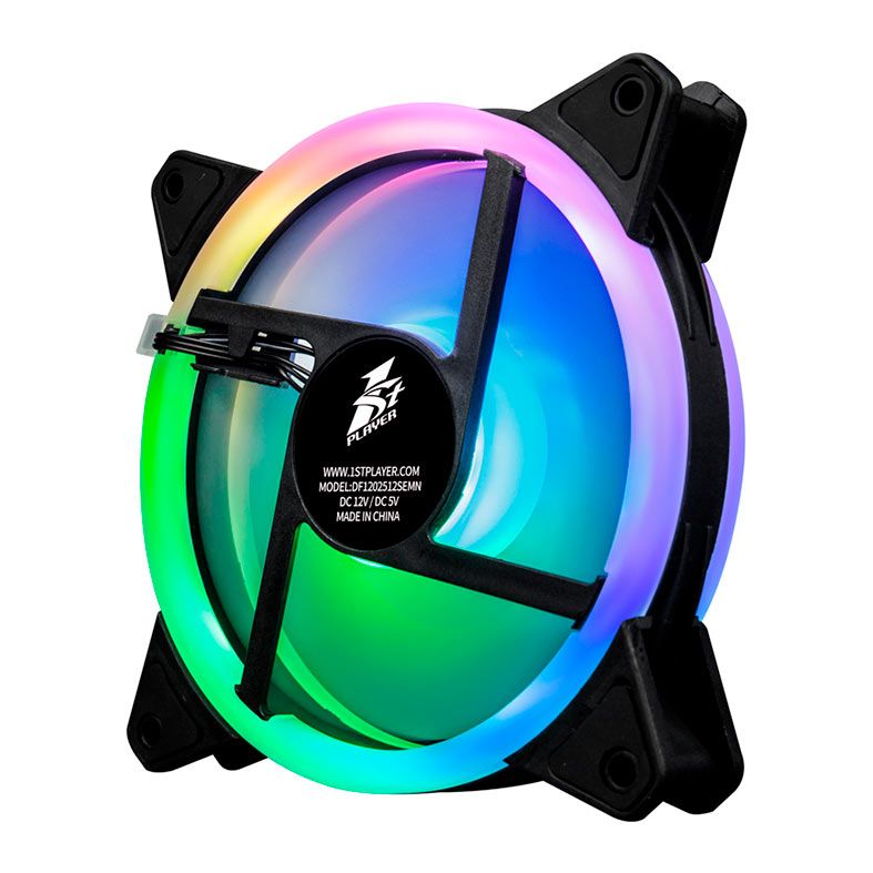 Kit Ventoinhas 1STPlayer Firemoon M1, 3x120mm, RGB, M1RGB
