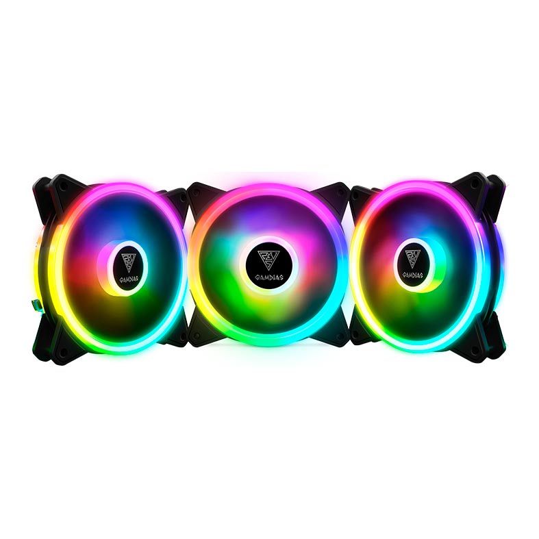 Kit Ventoinhas Gamdias Aeolus M2 1203 Lite RGB 3x120mm, M2-1203 LITE