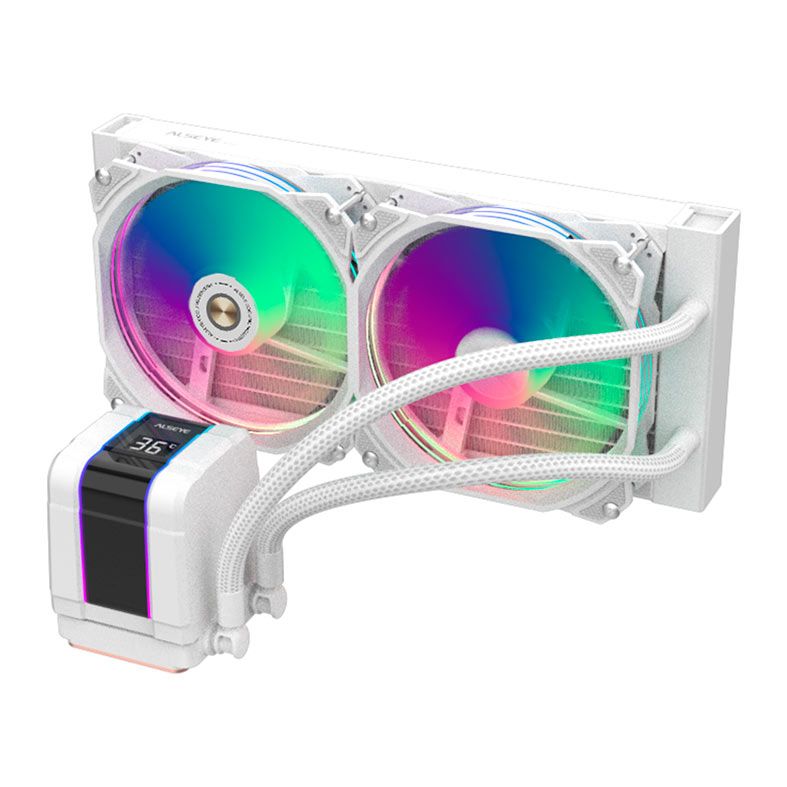 Water Cooler Alseye Max M240 Plus II, RGB, 240mm, Branco, M240PLUSII-WHITE
