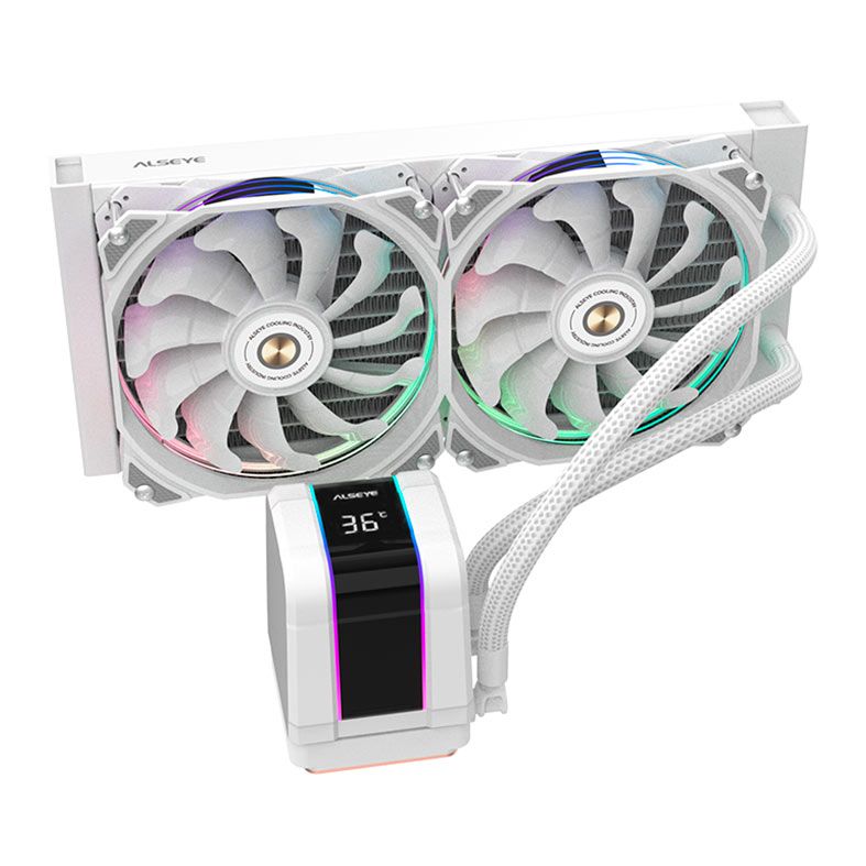 Water Cooler Alseye Max M240 Plus II, RGB, 240mm, Branco, M240PLUSII-WHITE