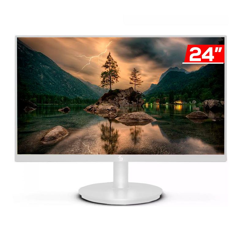 Monitor 3Green 24 LED, 24 Pol, FHD, 2ms, 75Hz, HDMI/VGA, Branco, M24BFHD