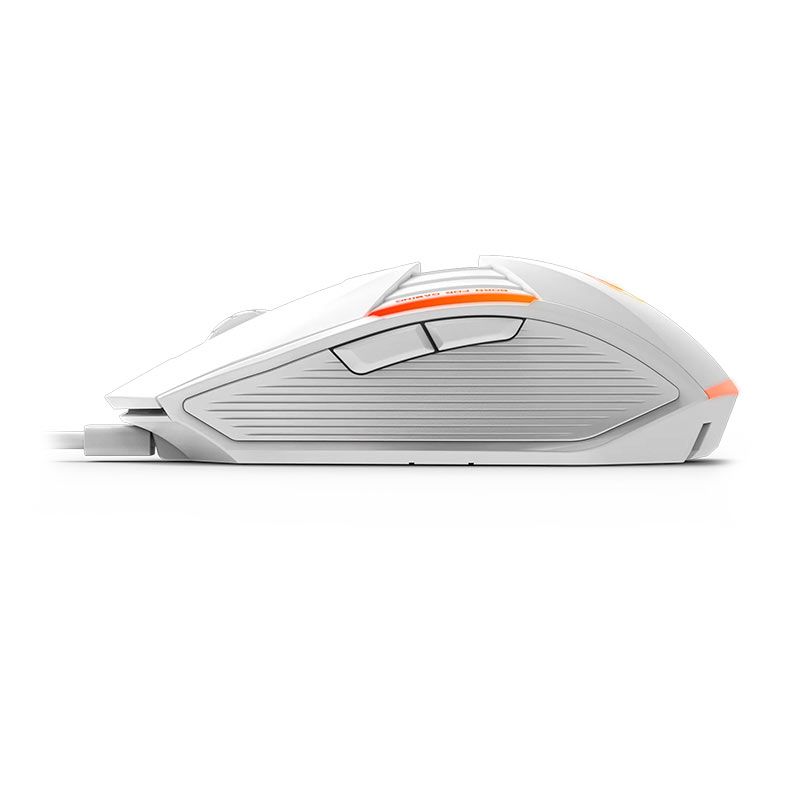 Mouse Gamer Marvo M291, Rainbow, USB, 6400DPI, 6 Botoes, Branco, M291-WH
