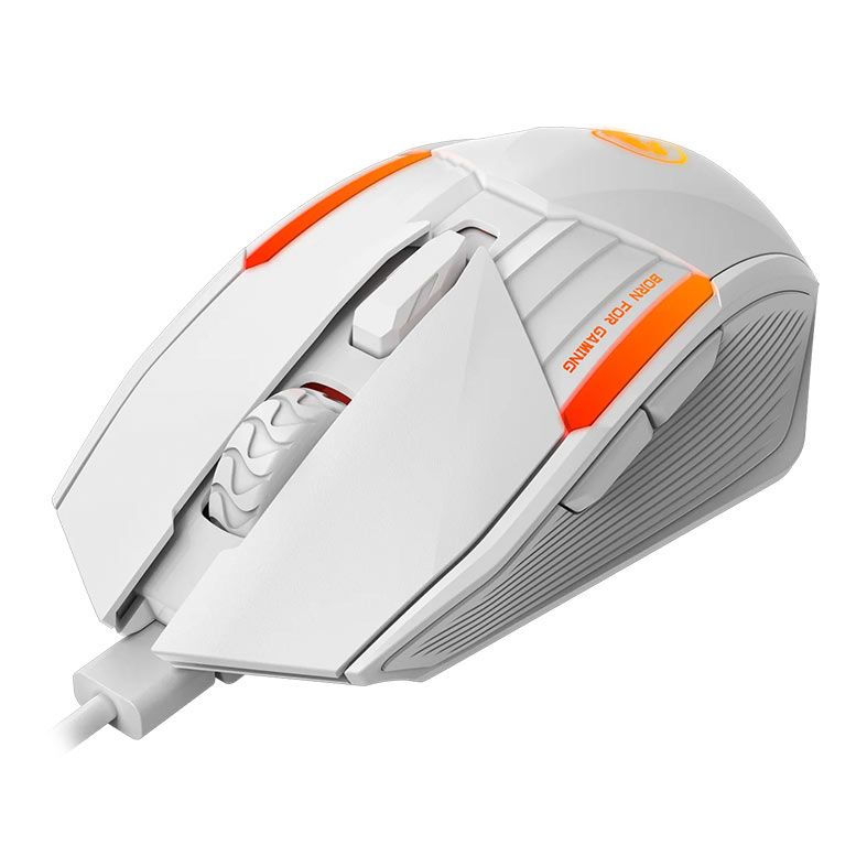 Mouse Gamer Marvo M291, Rainbow, USB, 6400DPI, 6 Botoes, Branco, M291-WH