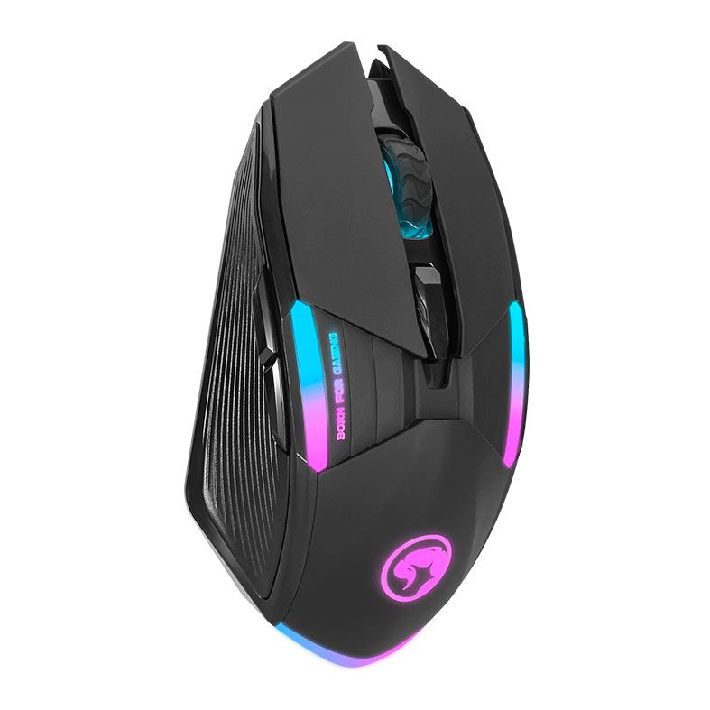 Mouse Gamer Marvo M291, Rainbow, USB, 6400DPI, 6 Botoes, Preto, M291