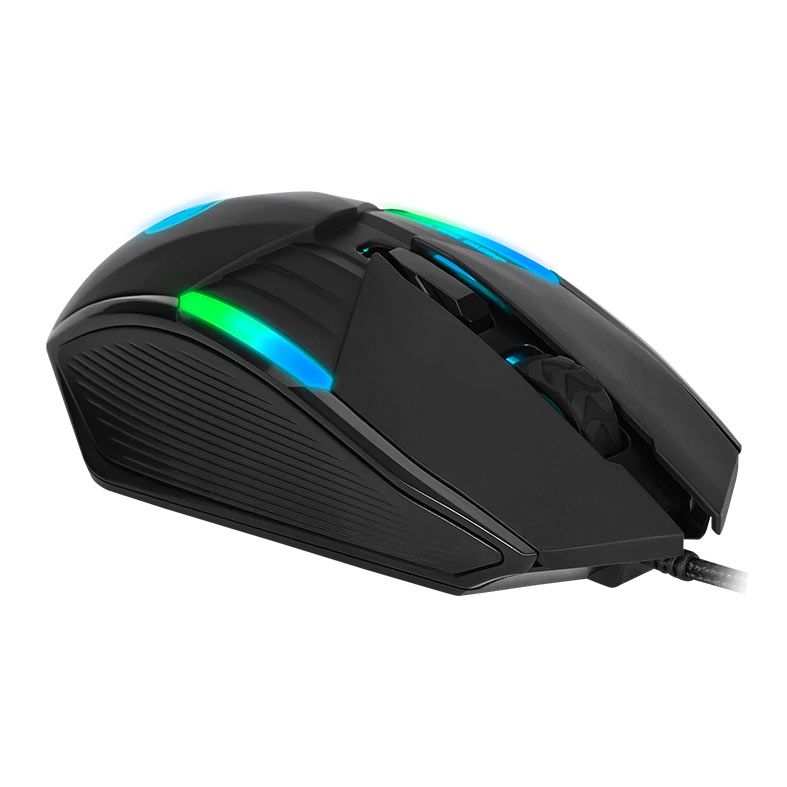 Mouse Gamer Marvo M291, Rainbow, USB, 6400DPI, 6 Botoes, Preto, M291